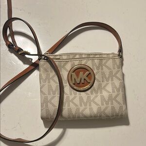 Michael Kors Tan Monogram Crossbody Bag